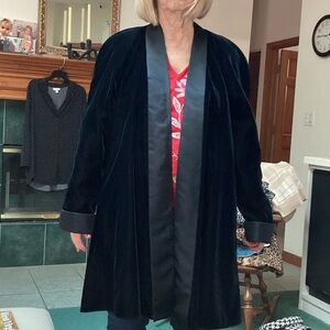 Elegant Black Velvet Coat